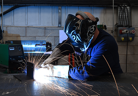 Welder welding small component